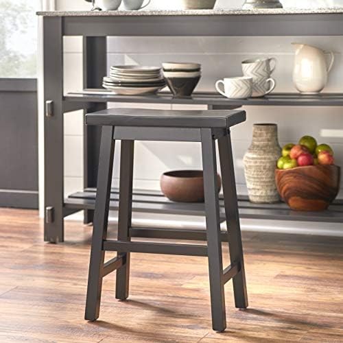 SilkWood Studio Arizona 24 inch Solid Wood Saddle Stool, Red
