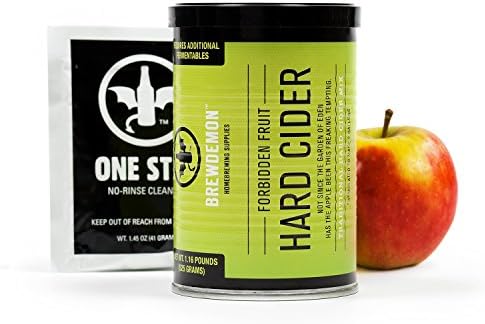 Hard Cider Kit Extra – NO AIRLOCK OR Siphon Required – Conical Fermenter Eliminates Sediment and Makes Wicked-Good Home Made Hard Cider - 2 Gal.