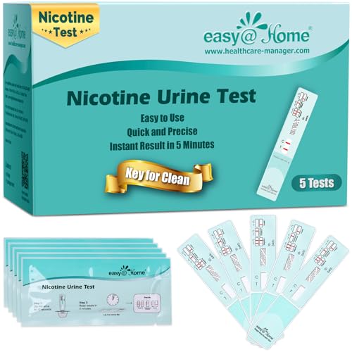 Easy@Home 25 Pack Nicotine Urine Test Strips, Cotinine Urine Screen Test