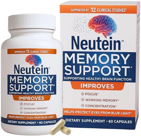 Brain Supplements for Memory and Focus (60 Capsules) | Brain Health Supplements for Adults & Seniors - Plant-Based Brain Booster for Mental Clarity & Brain Fog, Made in USA