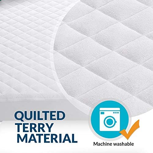 PlushDeluxe Bamboo Waterproof Mattress Protector, Queen Size, Ultra Soft