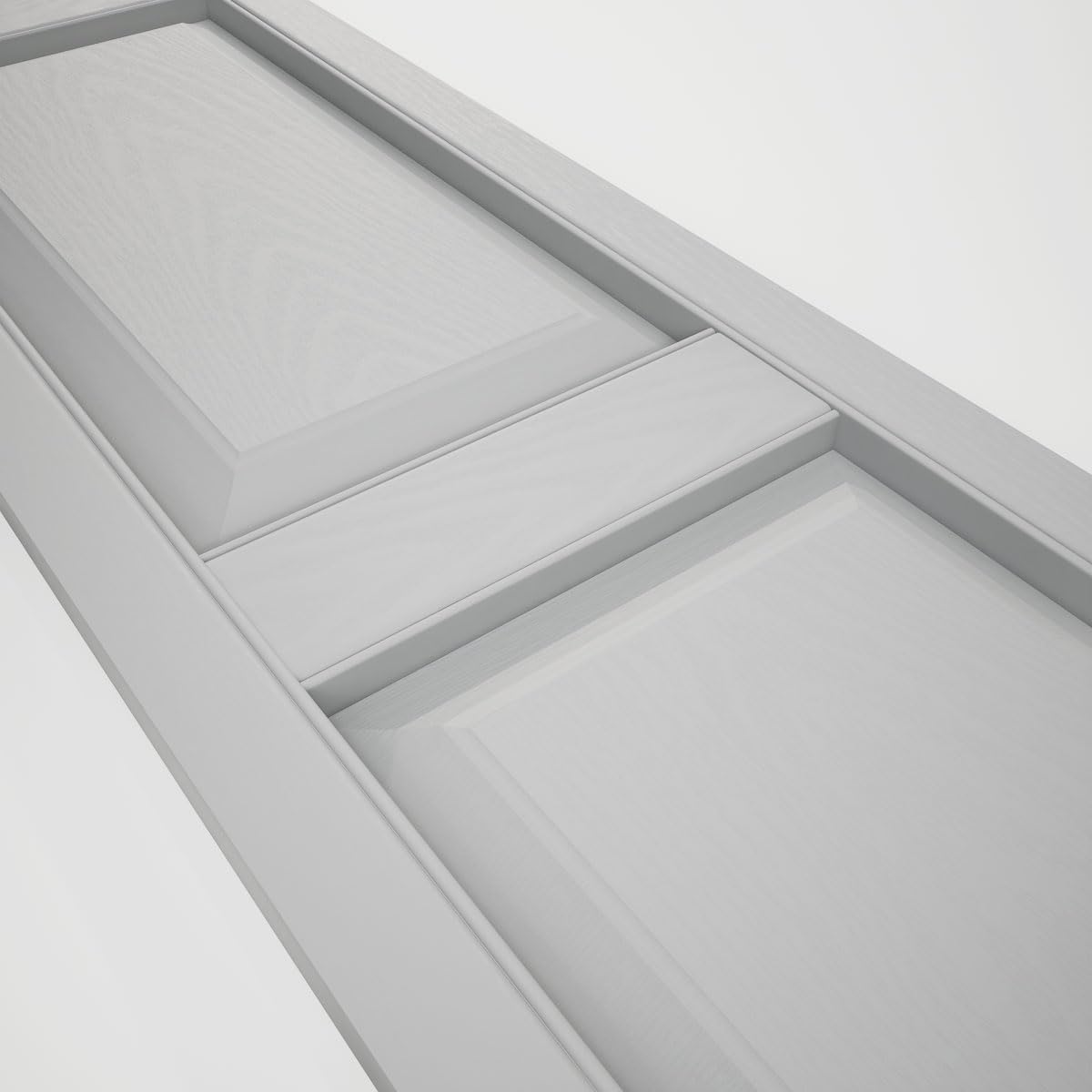 Mid America 00021247002 Standard Size Williamsburg Double Panel Vinyl Shutters, w/Installation Shutter-Lok's & Matching Screws (Per Pair), 002, 12"W x 47"H, Black