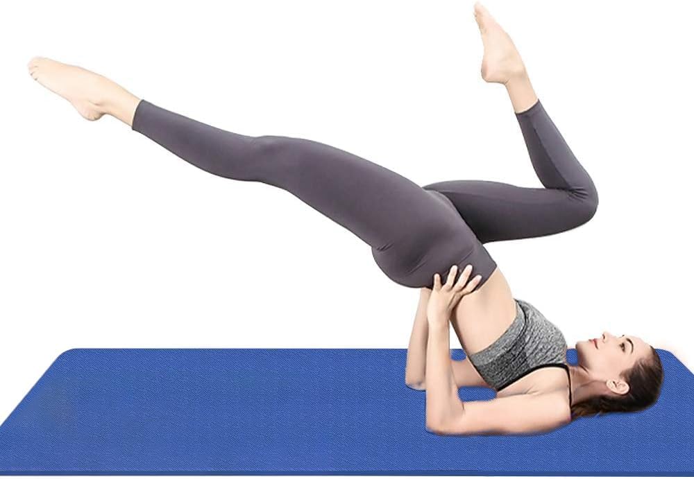 Hatha Yoga Extra Thick TPE Yoga Mat - 72"x 32" Thickness 1/2 Inch -Eco Friendly- With High Density Anti-Tear Exercise Mats For Home Gym Travel &