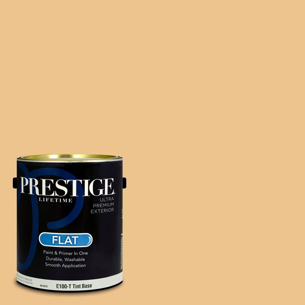 PRESTIGE Paints Exterior Paint and Primer In One, 1-Gallon, Satin, Comparable Match of Sherwin Williams* Cachet Cream*