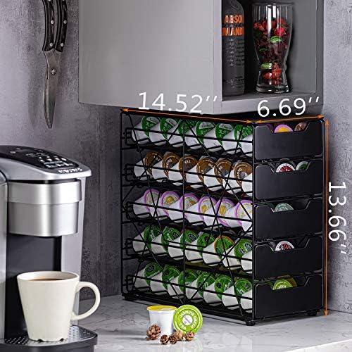 k cup Holders for Counter Small for Keurig k-cup Holder for mr Coffee for Tea (105 pods-5 tiers)