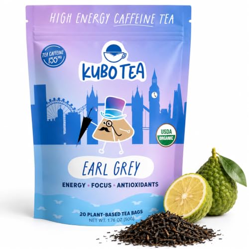 Kubo Energize Yerba Mate Tea, Organic High Caffeine Energy Tea Bags - 20 Ct