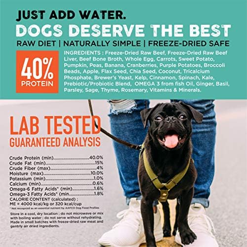 Nature's Diet Simply Raw Freeze-Dried Whole Food Meal - Makes 18 Lbs Fresh Food with Muscle, Organ, Bone Broth, Whole Egg, Superfoods