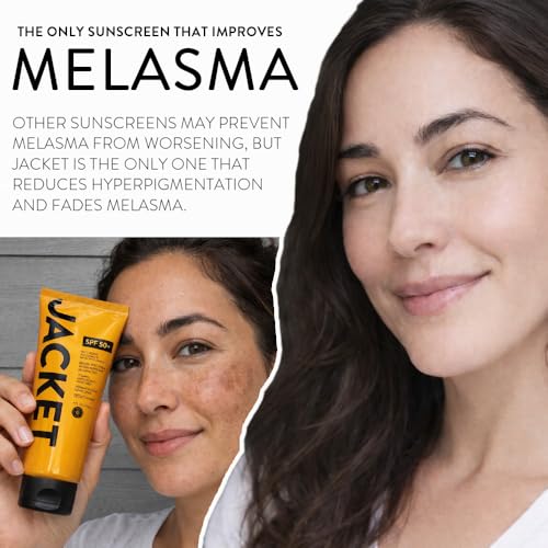 JACKET Sunscreen SPF 50+ | Mineral Sunscreen with Vitamin C | Water Resistant 80 Min, Natural