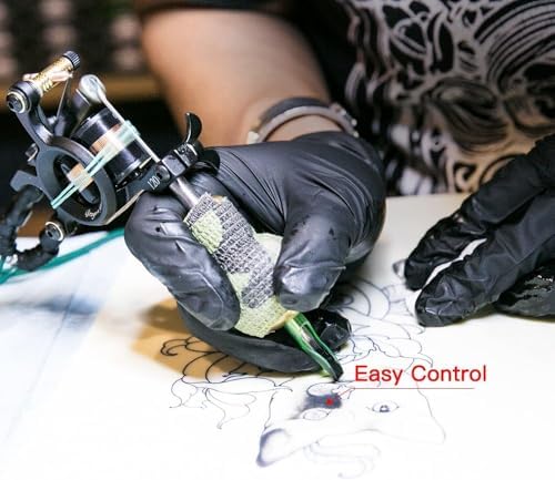 Dragonhawk Traditional Pro Complete Tattoo Kit - Two Machines Gun Easy Use Color Ink Power Supplies Disposable Needles Grips Great for Beginners &