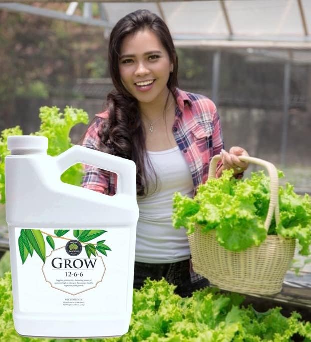 Grow Natural Based Liquid Fertilizer, 32-Ounce