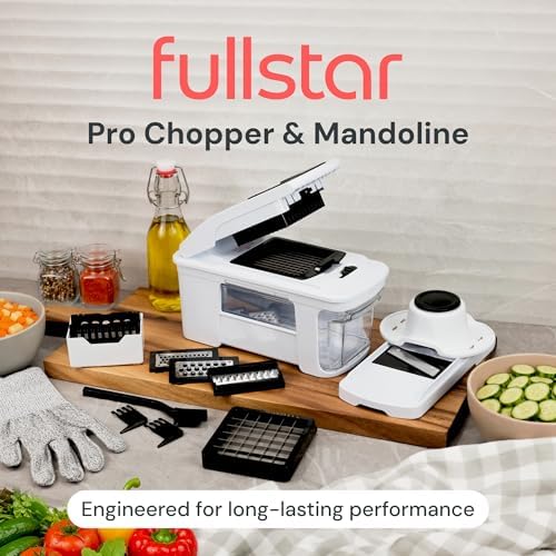 Fullstar Pro XL Vegetable Chopper & Mandoline Slicer w Pull-Out Catch Tray