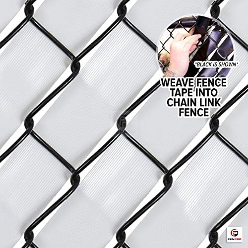 Chain Link Fence Privacy Tape 250 ft (40 SqFt) (Arctic White) | Gardening, Outdoor Wall, Balcony, Patio, Yard, Injury Prevention, Safety Fence Cover for Dog, Other Pet Hedge Slats