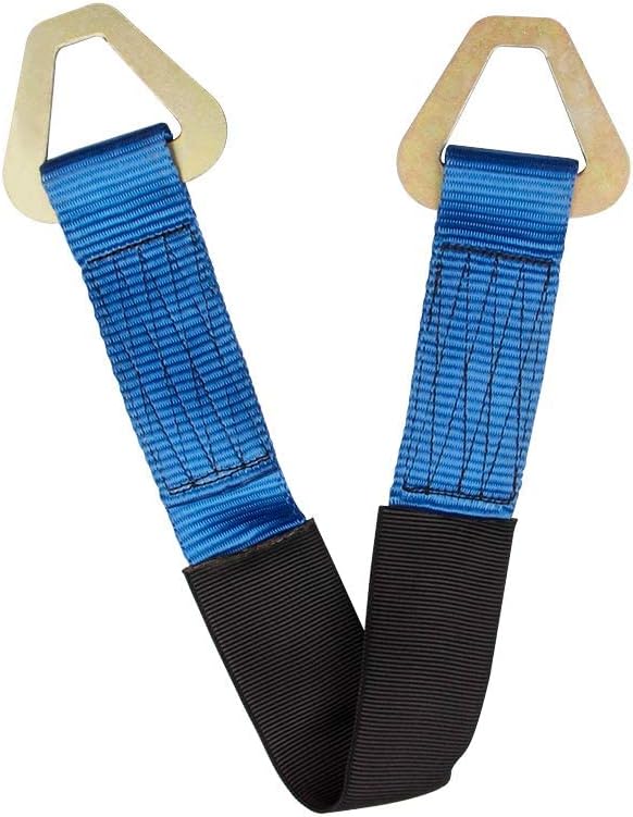 Axle Straps 10000 Lbs Break Strength 3335 Lbs Working Load Blue Car Axle Straps for Race Car Hauler Tow Truck 4x4 Off-Road,4 Pack (2 Inch by 24 Inch)