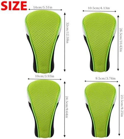 Andux 4pcs/Pack Golf 460cc Driver Fairway Wood Club Head Covers