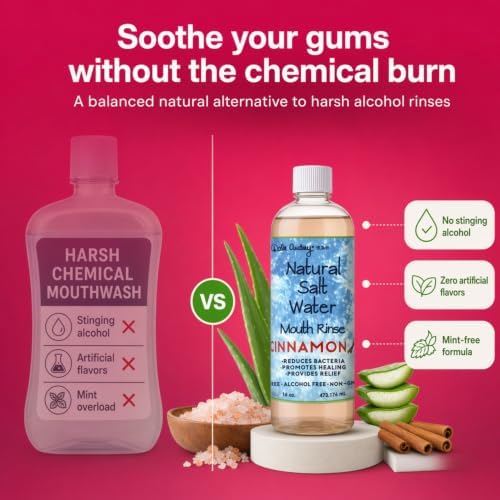 Dale Audrey Pink Himalayan Salt Water Rinse, Cinnamon Mouthwash, 16 oz