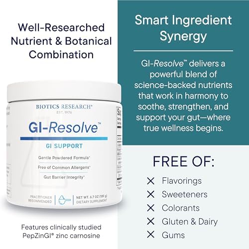 BIOTICS RESEARCH GI Resolve™ Advanced L-Glutamine Powder Formula for Gut Lining Support & Healing - Optimal Gastrointestinal Function - Premium
