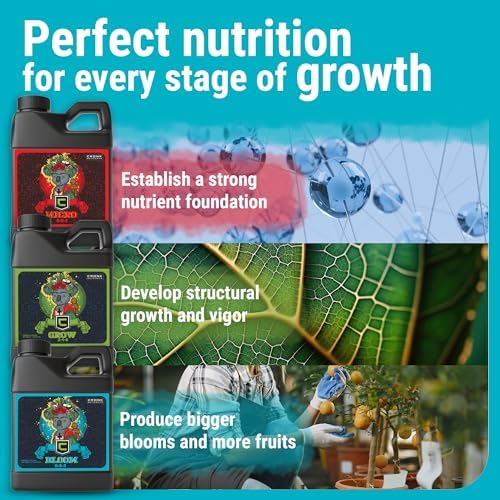 Cronk Nutrients 3-Part Kit: Micro, Grow & Bloom Base Fertilizers, 3 x 1L