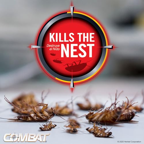 Combat Max Roach Killing Gel, Indoor and Outdoor Use, 1 Syringe, 2.1 Oz | Starts working in hours, fast control of large roaches, long residual action, unscented, transparent gel