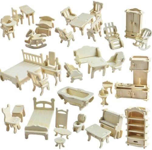 NWFashion Wooden Dream Dollhouse DIY Kits 3D Puzzle for Christmas Party Halloween House (Dream House)