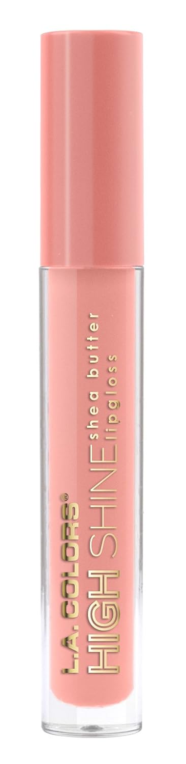 L.A. COLORS High Shine Shea Butter Lip Gloss, Baby Cakes, 0.14 Oz