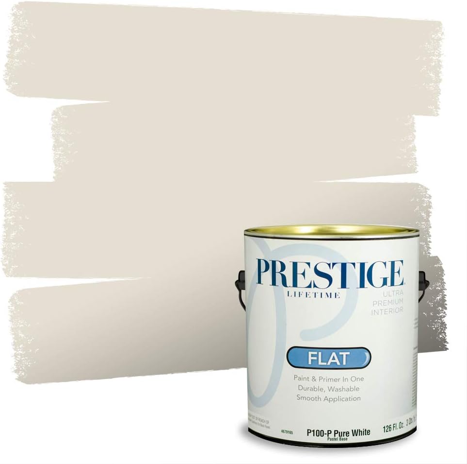 PRESTIGE Paints Exterior Paint and Primer In One, 1-Gallon, Satin, Comparable Match of Sherwin Williams* Black Magic*