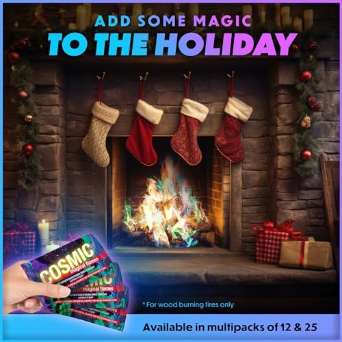 Fire Color Packets (12 Pack), Vibrant Multi-Color Fire for Fire Pits, Campfires
