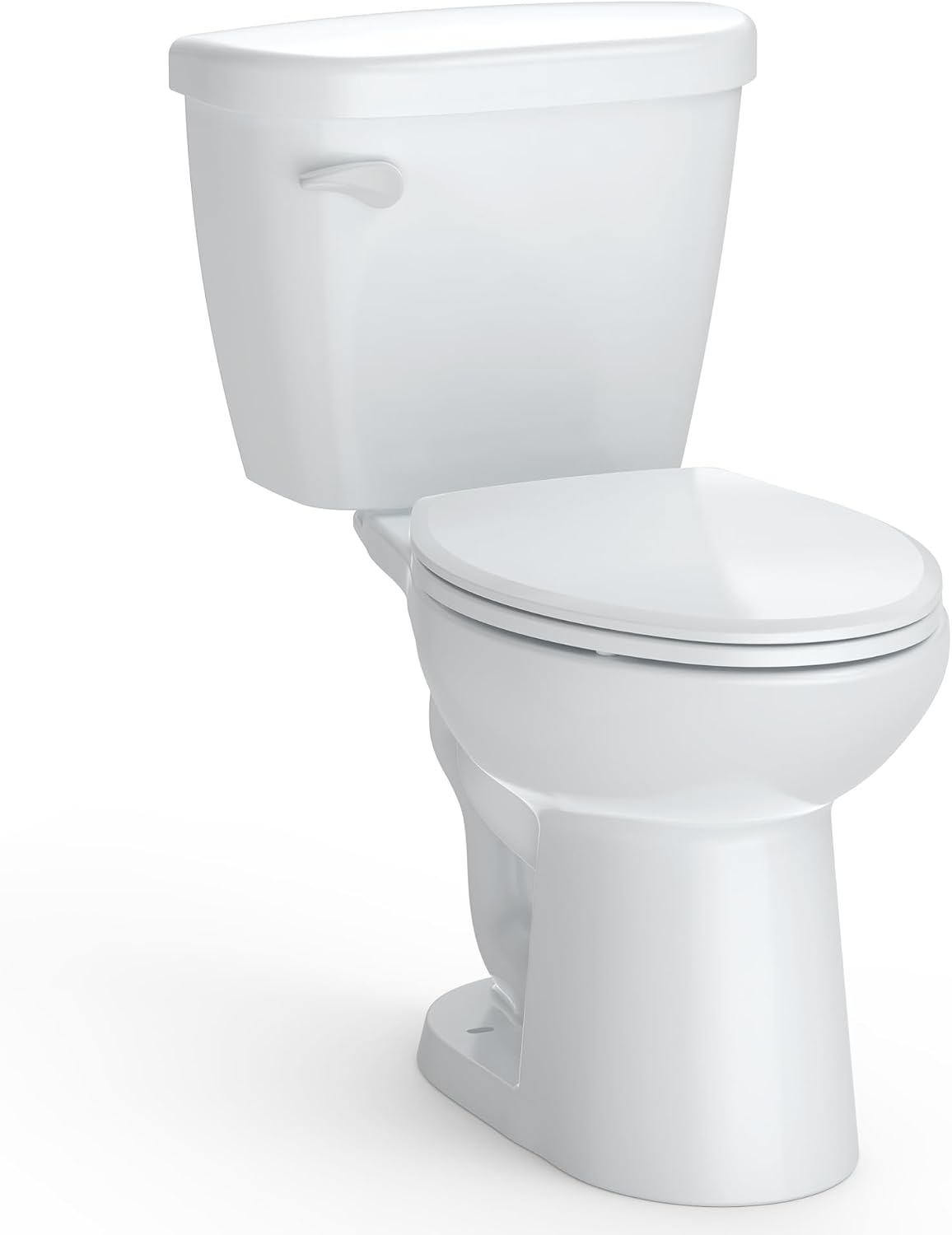 Two-Piece Toilets for Bathrooms, Comfort ADA Toilet with 19" Height, Elongated with Soft Close Seat, Power Flush 1.28 GPF