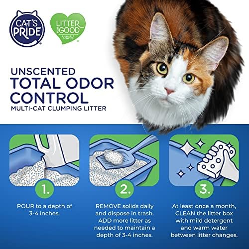 Cat's Pride Total Odor Control, Max Power, Clumping Litter Scented 15lb
