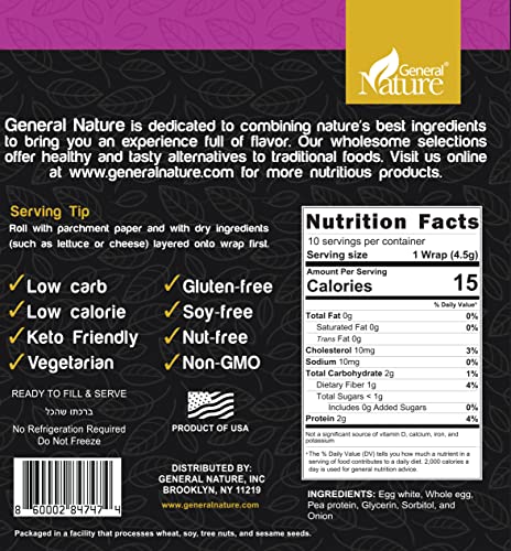 Wonder Wraps -Original- Low Carb Keto Tortillas | Non-GMO Kosher Low Calorie Burrito Wraps | Delicious Gluten Free, Soy Free, Nut Free