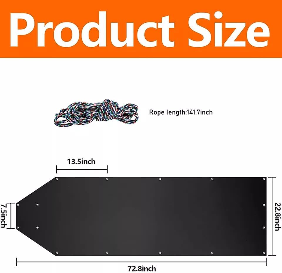 Deer Drag Sled Game Hauler Utility Snow Sled Deer Hunting Sled for Effortless Hauling of Ice Fishing Supplies, Firewood, Duck Hunting Gears, Fishing Equipment