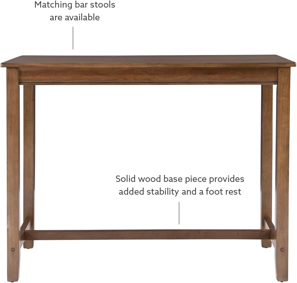 Linon Claridge Rustic Wood 36 inch Height Pub Table