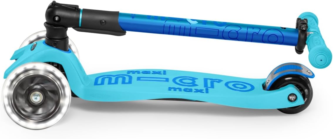 Micro Kickboard | Maxi Foldable LED Kids Scooter for Ages 5-12 | Children