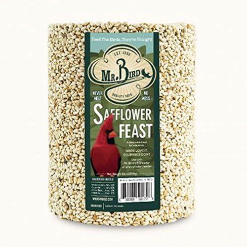 Mr. Bird Safflower Feast Large Wild Bird Seed Cylinder 5 lbs.