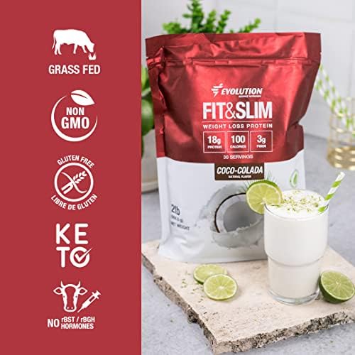 Evolution Advance Nutrition Fit & Slim Blend – Grass-Fed Whey Protein Powder for Easy Digestion, Keto-Approved, Non-GMO, Stevia Sweetened, Natural Flavor – 2 Pounds (Vanilla)