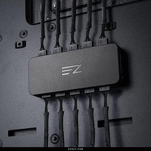 EZDIY-FAB 10-Port PWM Fan Hub, 4-Pin & 3-Pin Fan Splitter for PC Fans
