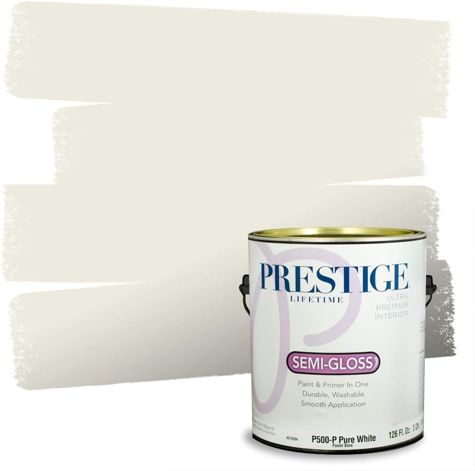 PRESTIGE Paints Exterior Paint and Primer In One, 1-Gallon, Satin, Comparable Match of Sherwin Williams* Black Magic*