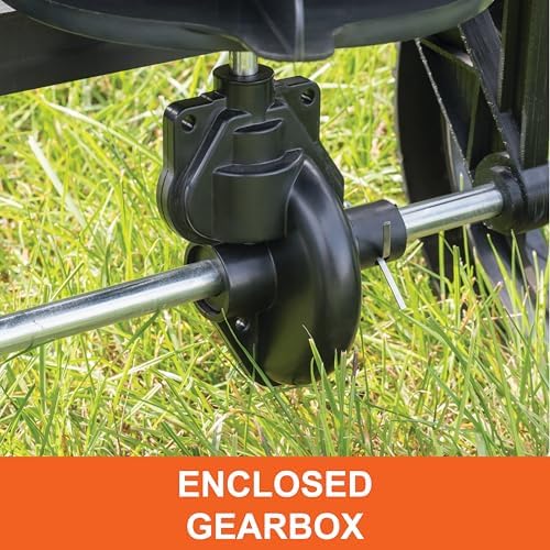 Agri-Fab Push Lawn and Garden Broadcast Spreader for Seed and Fertilizer, 50 lb Capacity Walk-Behind Spreader with Cable Flow Control