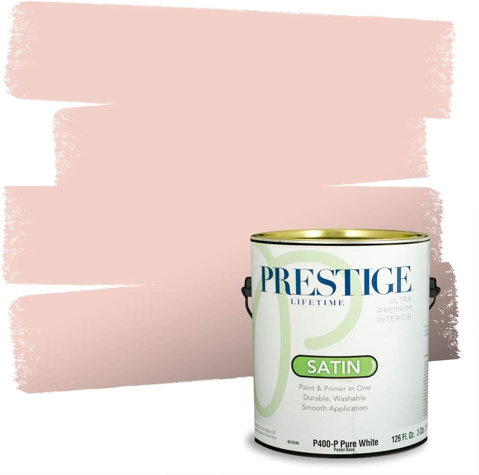 PRESTIGE Paints Exterior Paint and Primer In One, 1-Gallon, Satin, Comparable Match of Sherwin Williams* Real Red*