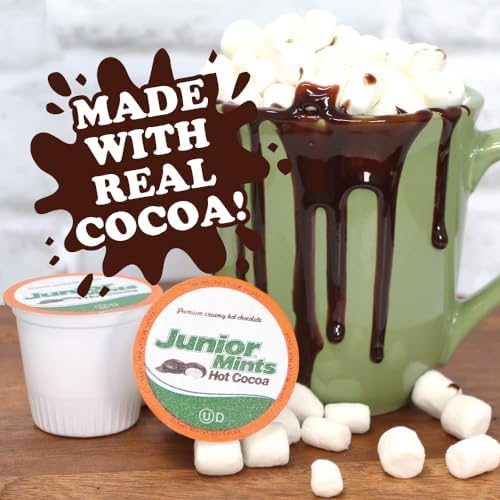Junior Mints Chocolate Mint Flavored Hot Chocolate Pods, Compatible with 2.0 K-Cup Brewers, 12 Count - Cool Mint and Cocoa Treat