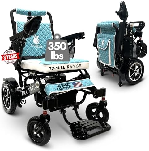 Electric Wheelchairs for Adults, 350 lbs Capacity, Up to 13 Miles Range, Lightweight Wheelchair for Seniors, Remote Controlled Wheel Chair