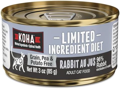 KOHA Limited Ingredient Diet Chicken Pate for Cats, 5.5oz Pack of 24 | Single meat protein, sensitive stomach formula, no fillers, limited ingredient wet cat food, made in USA