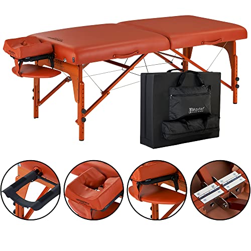 Master Massage 31" Santana Therma Top Portable Massage Table Package (Built in Heating Pads)- Esthetician Bed- Folding Massage Table with Heated Top