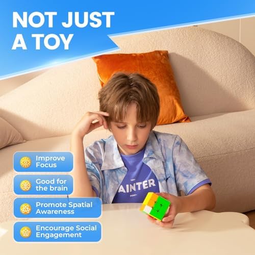 GAN 356 M, Speed Cube 3x3 Magnetic Puzzle for Kids