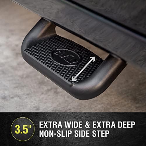 Bully BBS-1103-2 Black Powder Coated Aluminum Universal Fit Truck Side Step Set of 4 for Trucks from Chevy (Chevrolet), Ford, Toyota, GMC, Dodge RAM