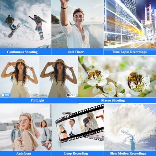 4K Digital Camera for Photography, 64MP Vlogging Camera for YouTube, WiFi Vlog Cameras with 18X Digital Zoom, 3'' Flip Screen and 32GB TF Card, Pink