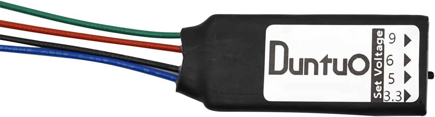 Adjustable DC Step-Down Converter 12V to 3.3V/5V/6V/9V Voltage Adapter | 4 Selectable Voltage Outputs, Hard Wired Voltage Regulator for Dash Cam