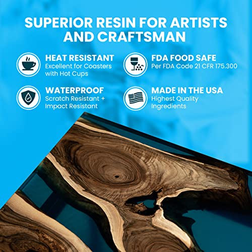 Epoxy Resin Art Resin Crystal Clear Formula -2 Gallon Kit -The Artist's Resin for Coating, Casting, Resin Art, Geodes, Tabletop, Bar Top