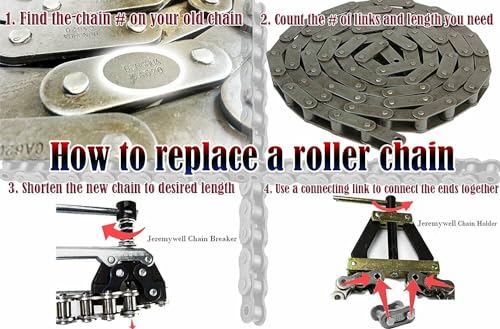 Roller Chain Tools Kit Fit #25#35#41#40#50#60 415H,428H, 520,530 Roller Chain, Holder/Puller+ Breaker/Cutter, Bicycle, Motorcycle
