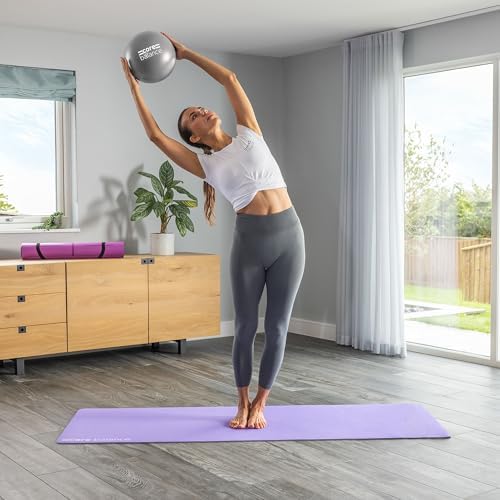 Core Balance 9 Inch Anti Burst Pilates Ball - Mini Exercise Ball for Yoga, Barre, Stretching and Core Stability Workout