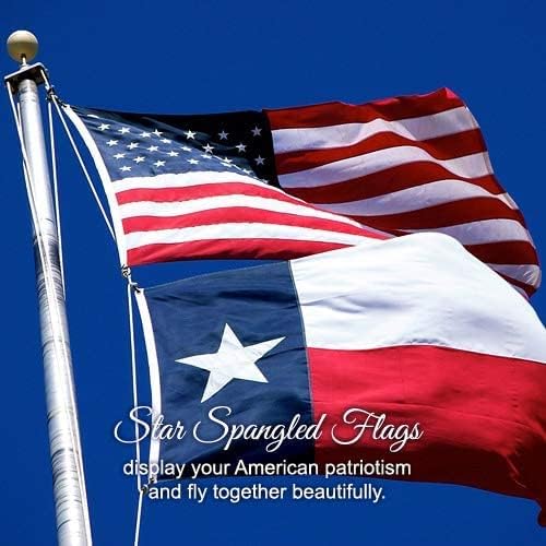 American Flag 4x6-100% Made In USA using Tough, Long Lasting Nylon Built for Outdoor Use, Featuring Embroidered Stars and Sewn Stripes plus Superior Quadruple Stitching on the Fly End